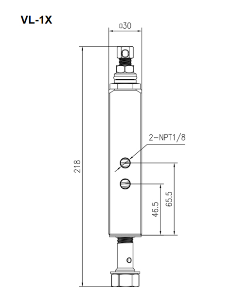 Gambar Teknis Katup Pengukur VL-1X