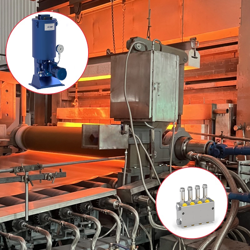 Sistem pelumasan pusat dalam peralatan metalurgi baja